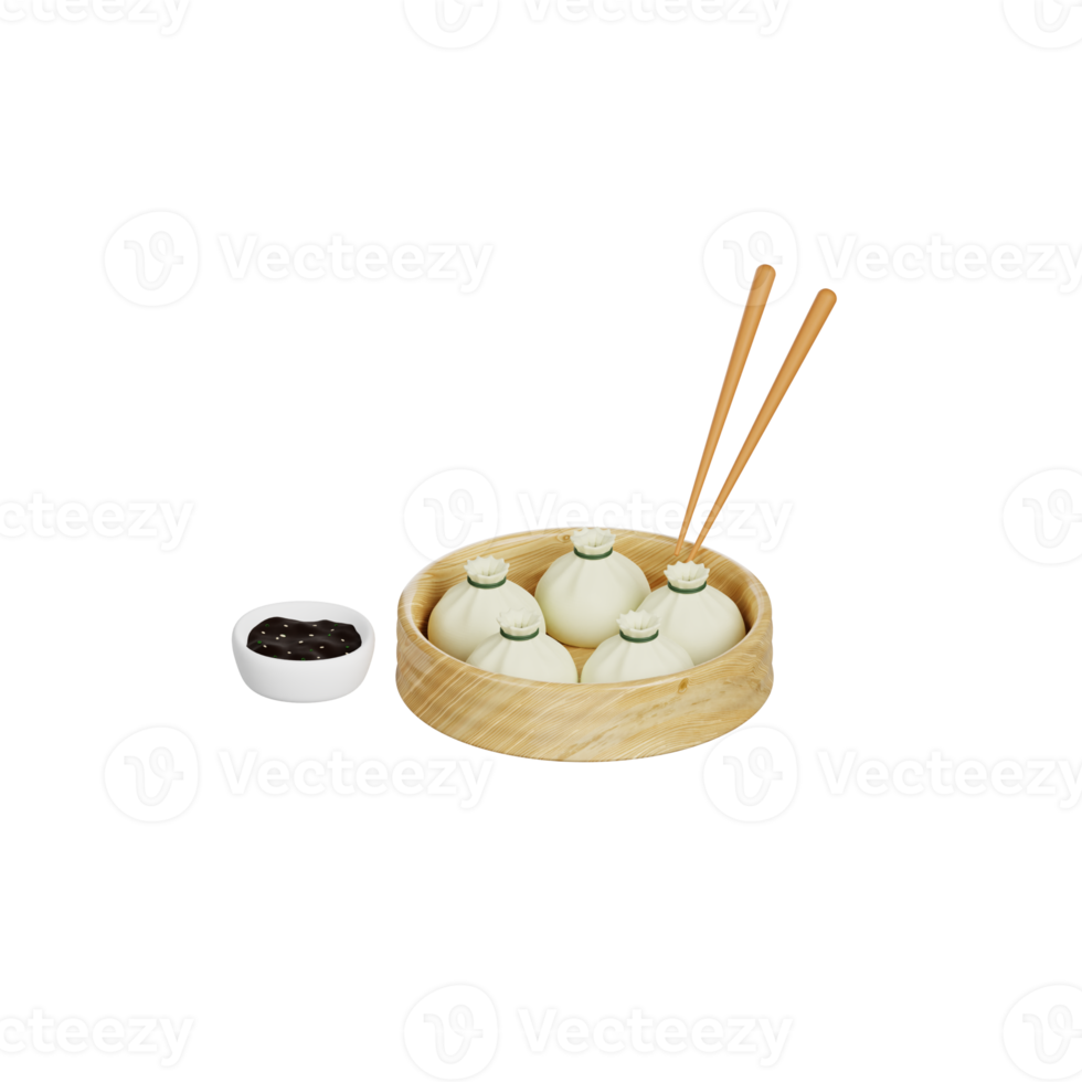 3d Dumpling illustration png