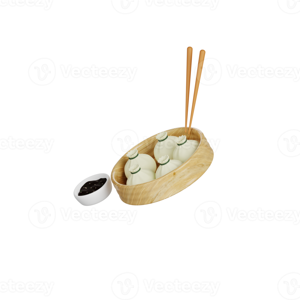 3d Dumpling illustration png