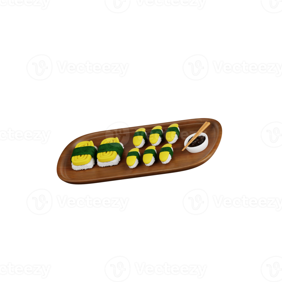 3d Tamago Sushi png