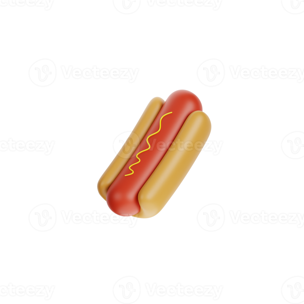 Hotdog 3d Illustration png