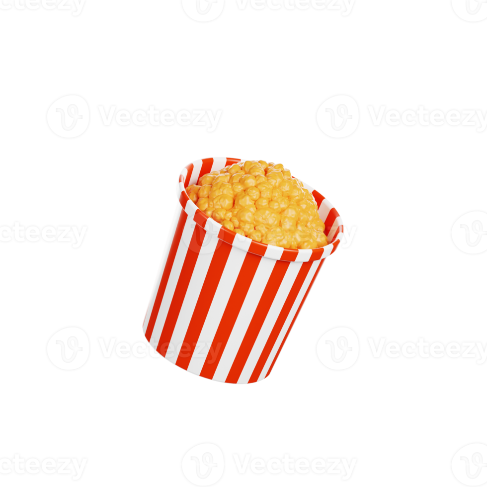 illustration 3d de pop-corn png