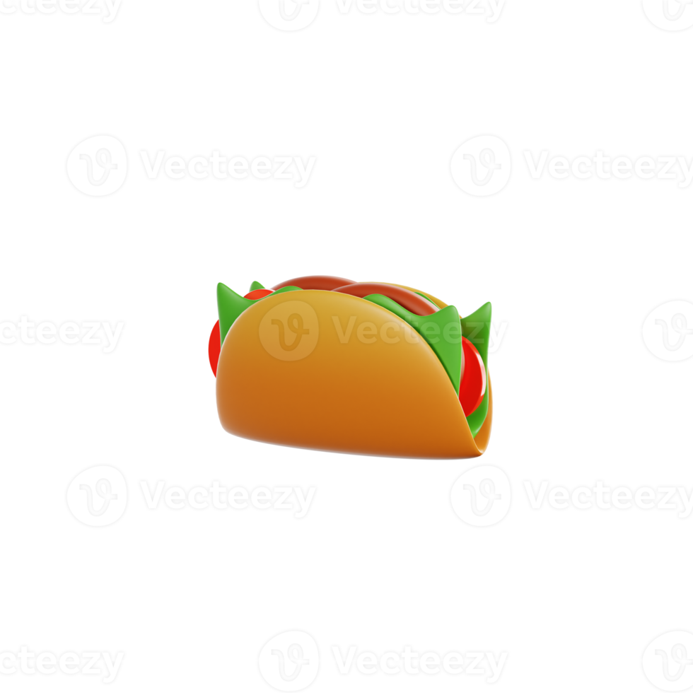 ilustração 3d de taco png