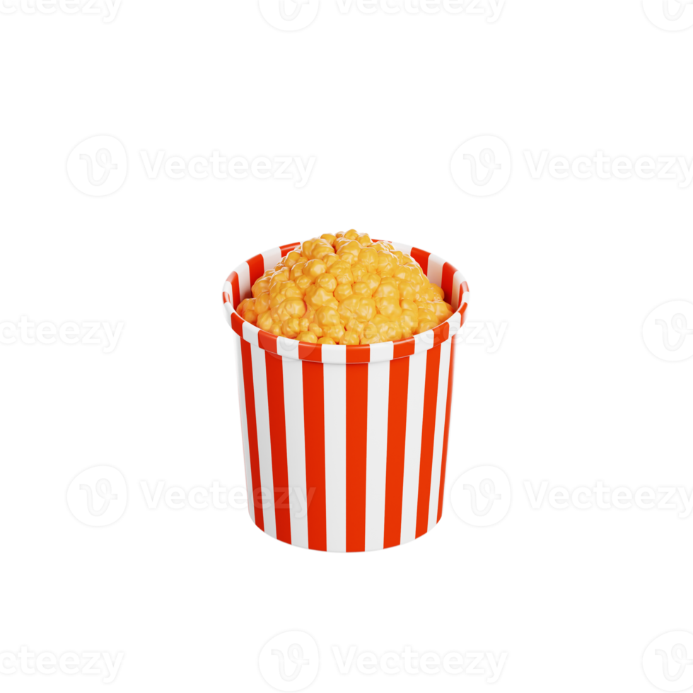 illustration 3d de pop-corn png