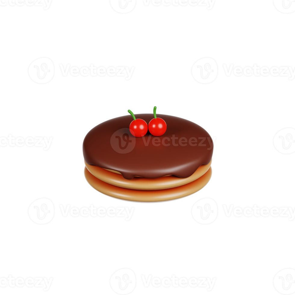 Pfannkuchen 3D-Darstellung png