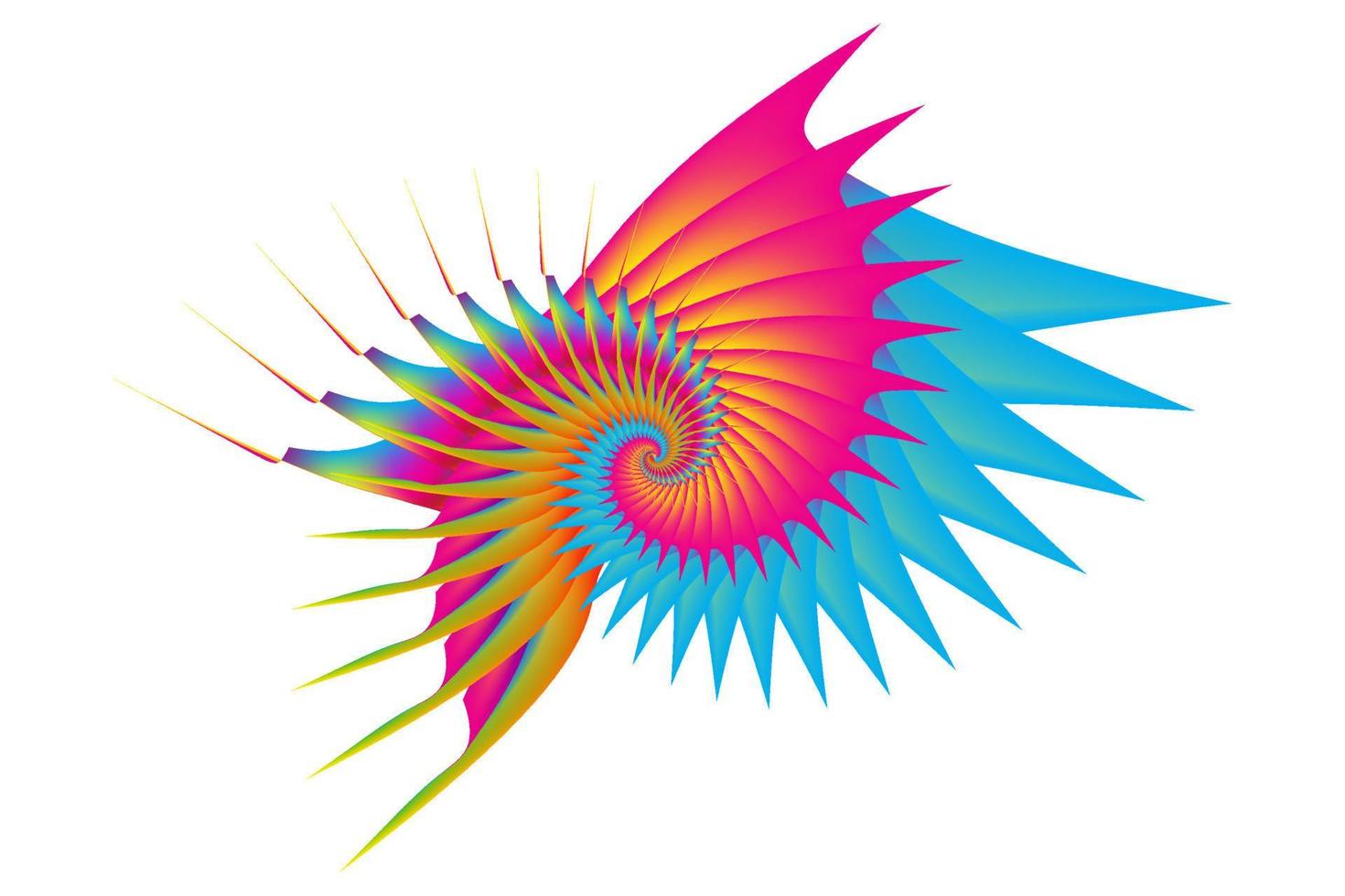 Illustration of Wings with colorful gradations with an Abstract concept vector