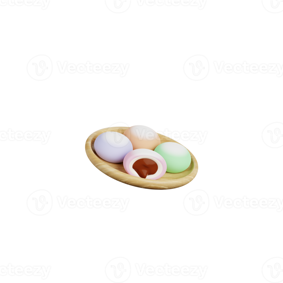 3d Mochi illustration png