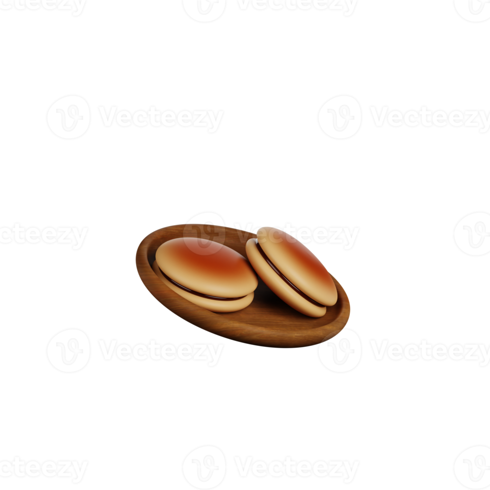 3d Dorayaki illustration png