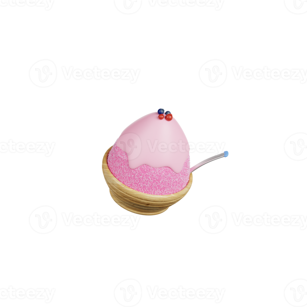 3d Kakigori illustration png