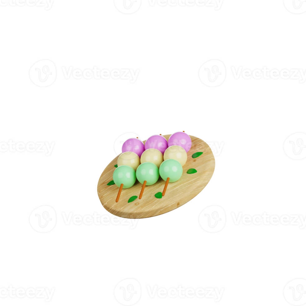 3d Dango illustration png