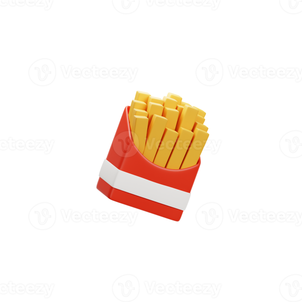 French Fries 3d Illustration png