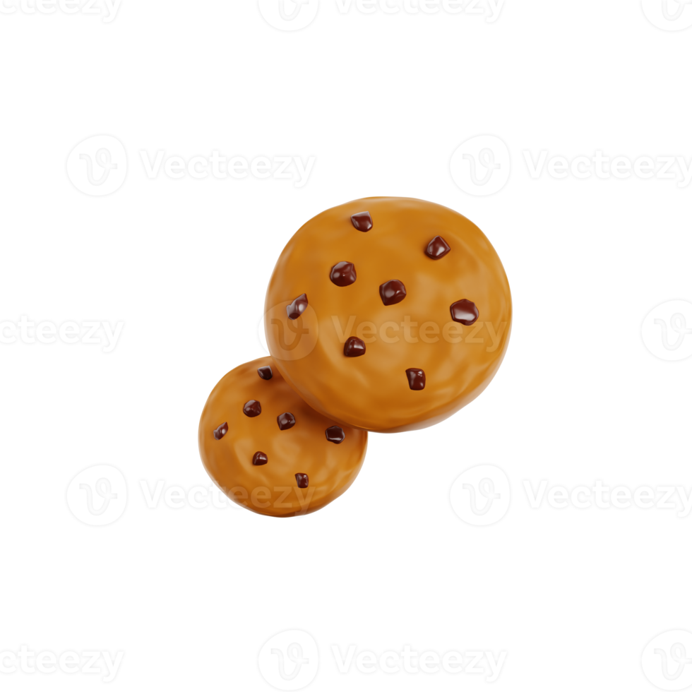 ilustração 3d de biscoitos png