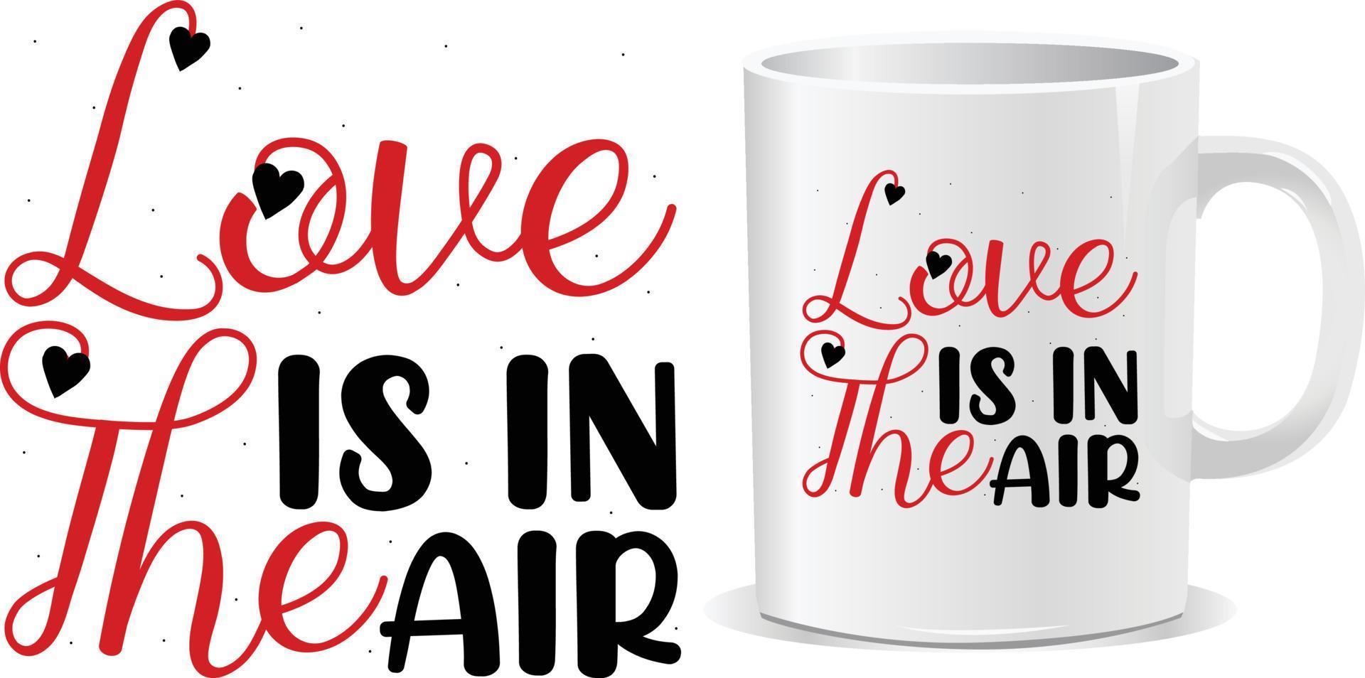 Valentine's Day mug design vector