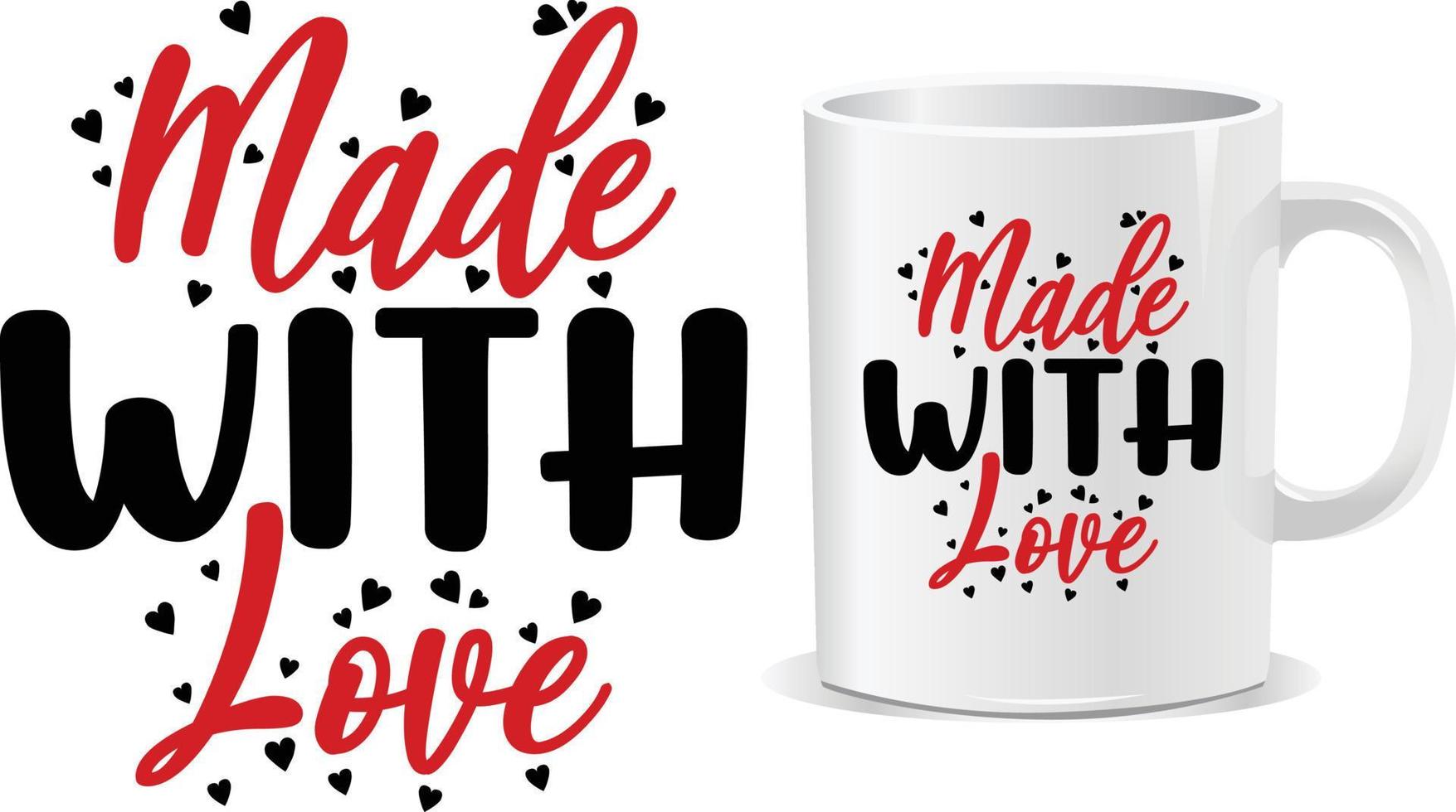 Valentine's Day mug design vector