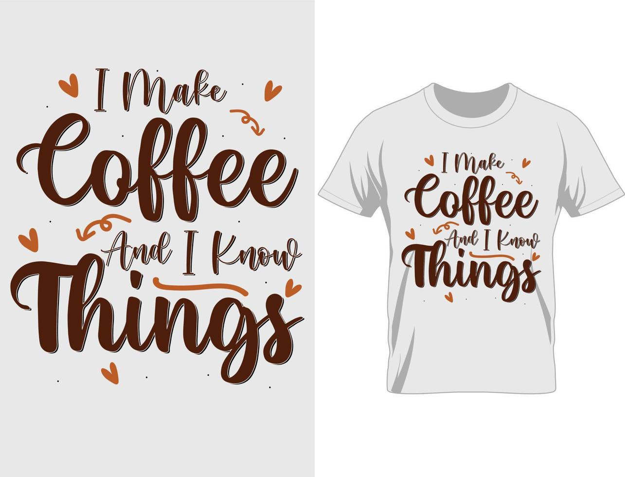 vector de diseño de camiseta de café