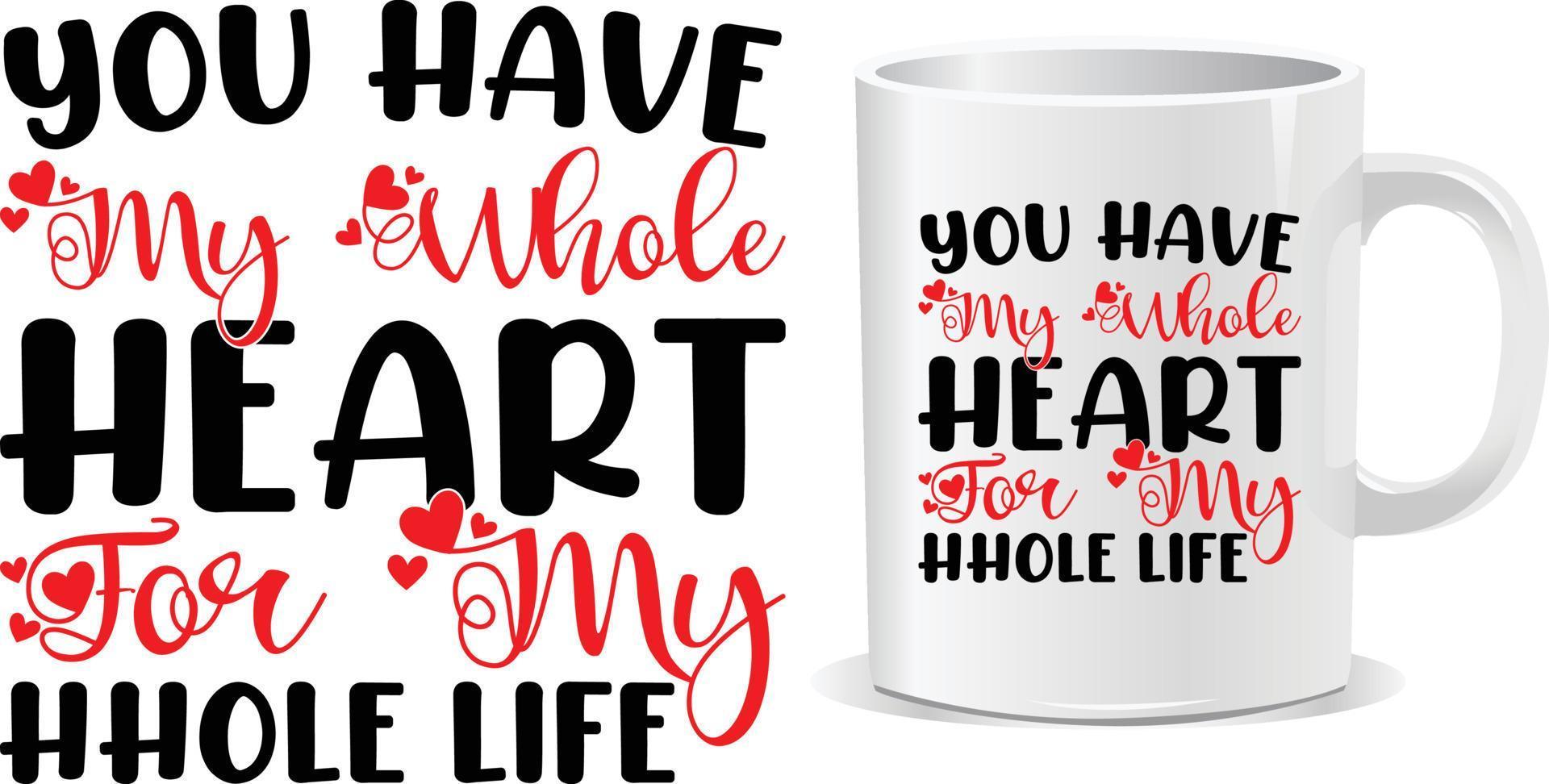 vector de diseño de taza de san valentín