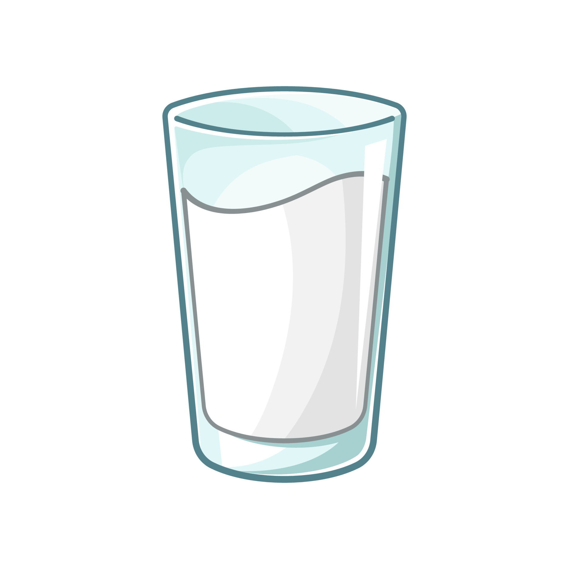 Tall glass of milk clipart element. Cute simple flat vector illustration  design. Vanilla milk flavor yogurt dairy drink print, sign, symbol.  16461354 Vector Art at Vecteezy