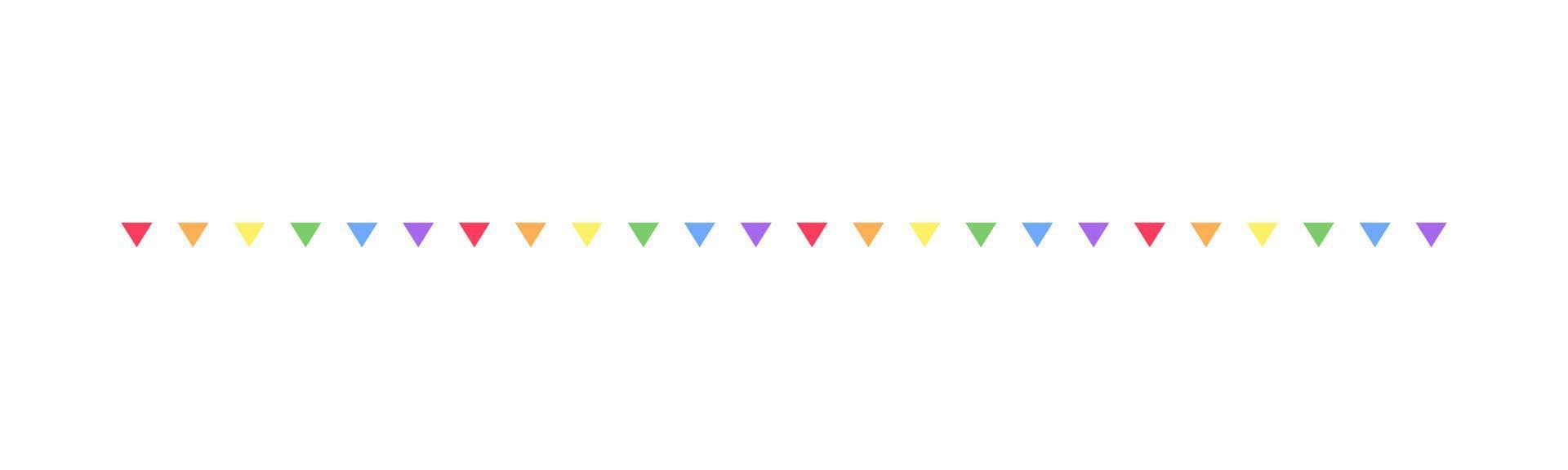 arco iris banderín garland empavesado divisor simple vector ilustración clipart