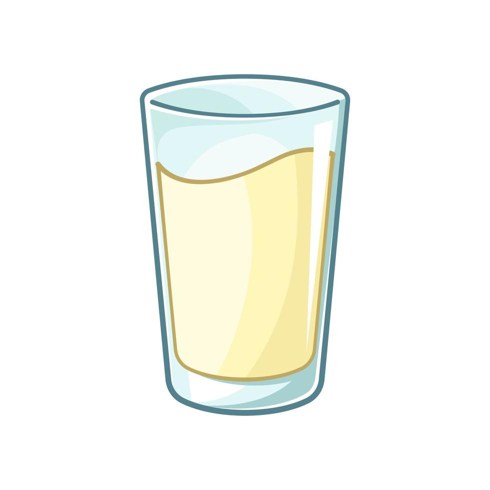 Tall glass of lemonade clipart element. Cute simple flat vector illustration design. Lemon fruit cold beverage drink print, sign, symbol