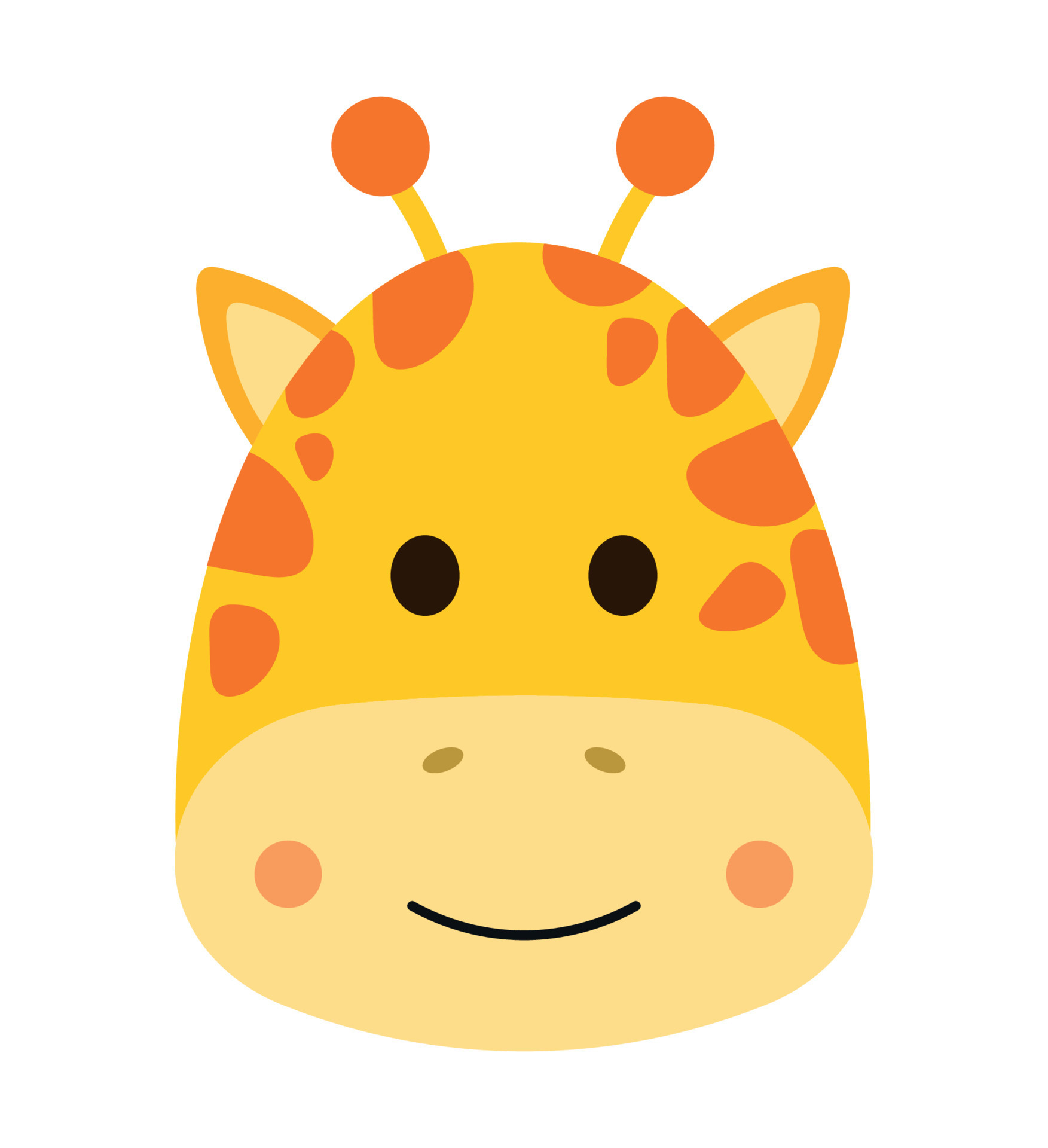 Cartoon Giraffe Face