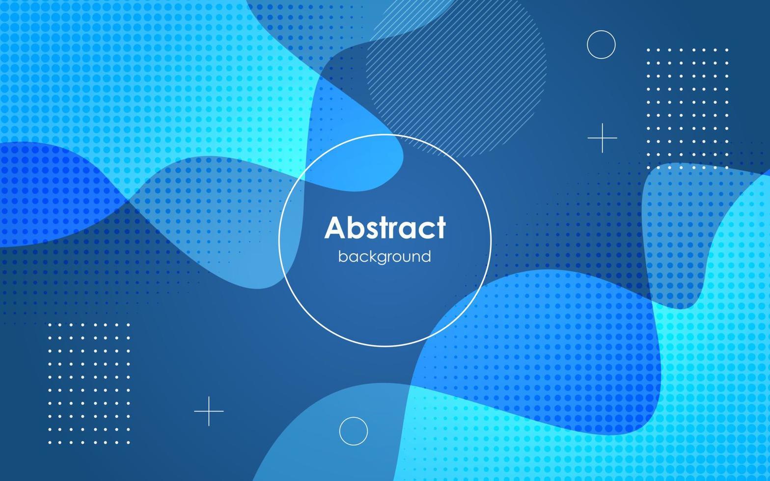 Abstract blue liquid color background. Dynamic texture geometric element design with halftone dots decoration. eps10 vector
