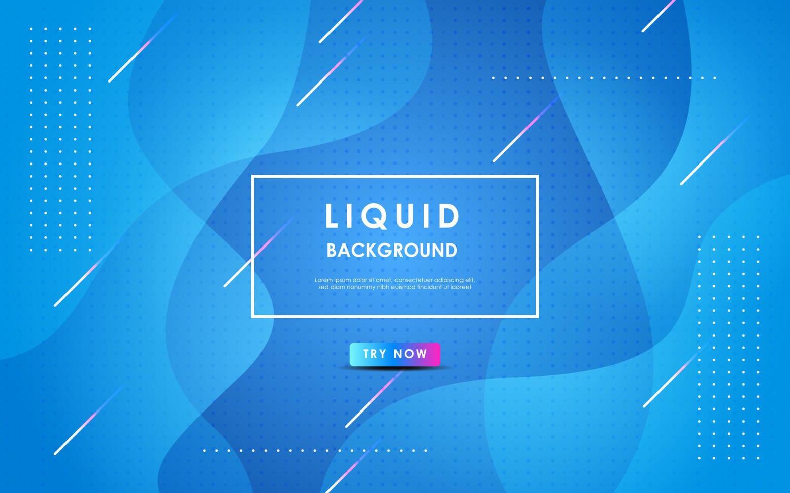 Abstract blue liquid color background. Dynamic texture geometric element design with dots decoration. eps10 vector