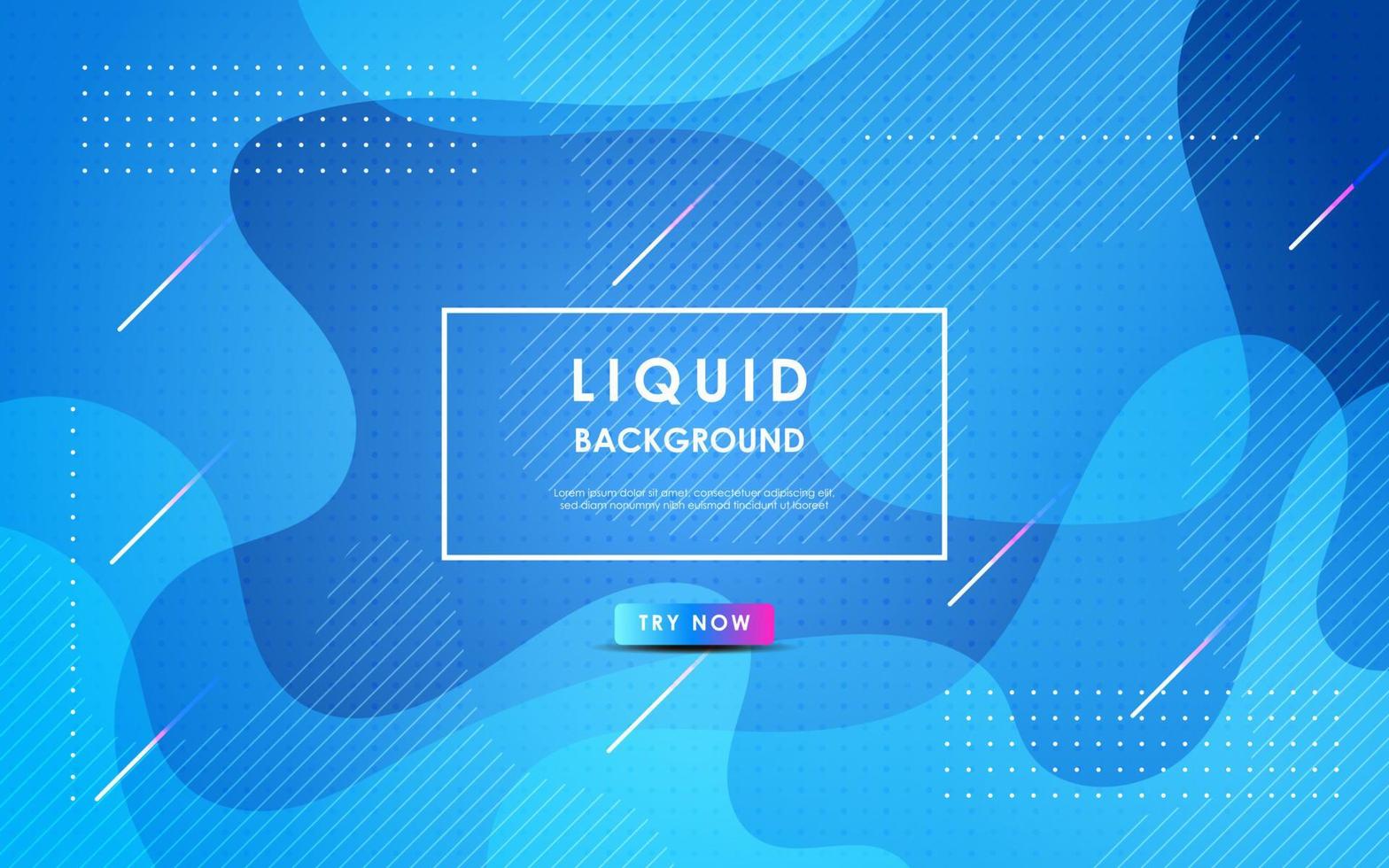 Abstract blue liquid color background. Dynamic texture geometric element design with dots decoration. eps10 vector