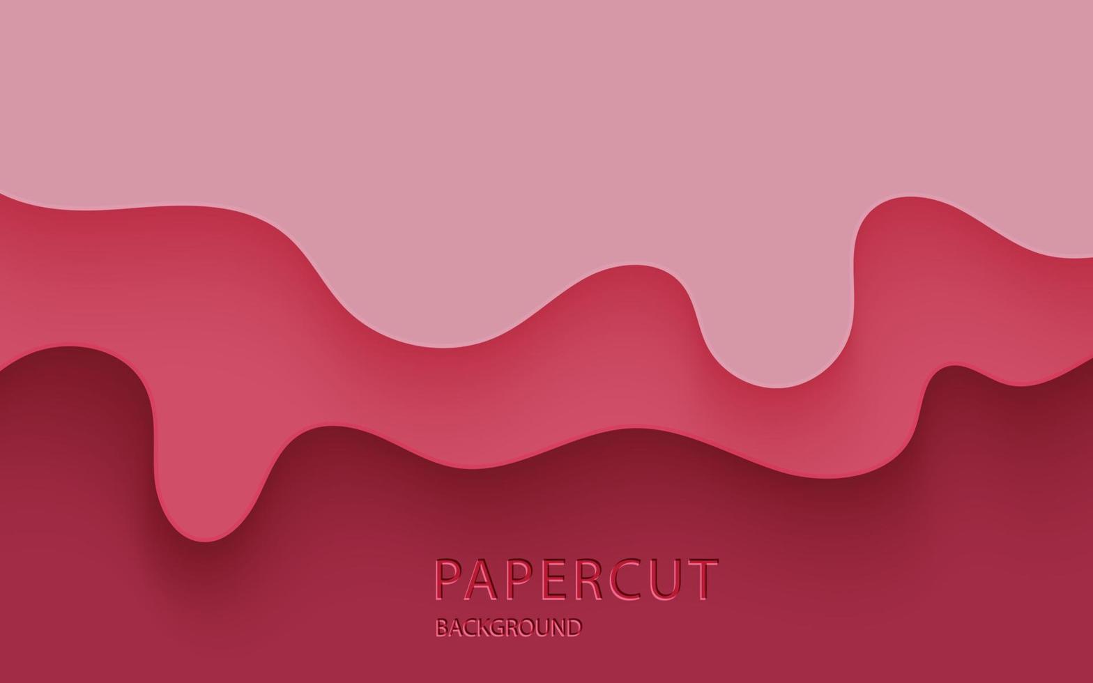 Multi layers pink rose color texture 3D papercut layers in gradient vector banner. Abstract paper cut art background design for website template. Topography map concept or smooth origami paper cut