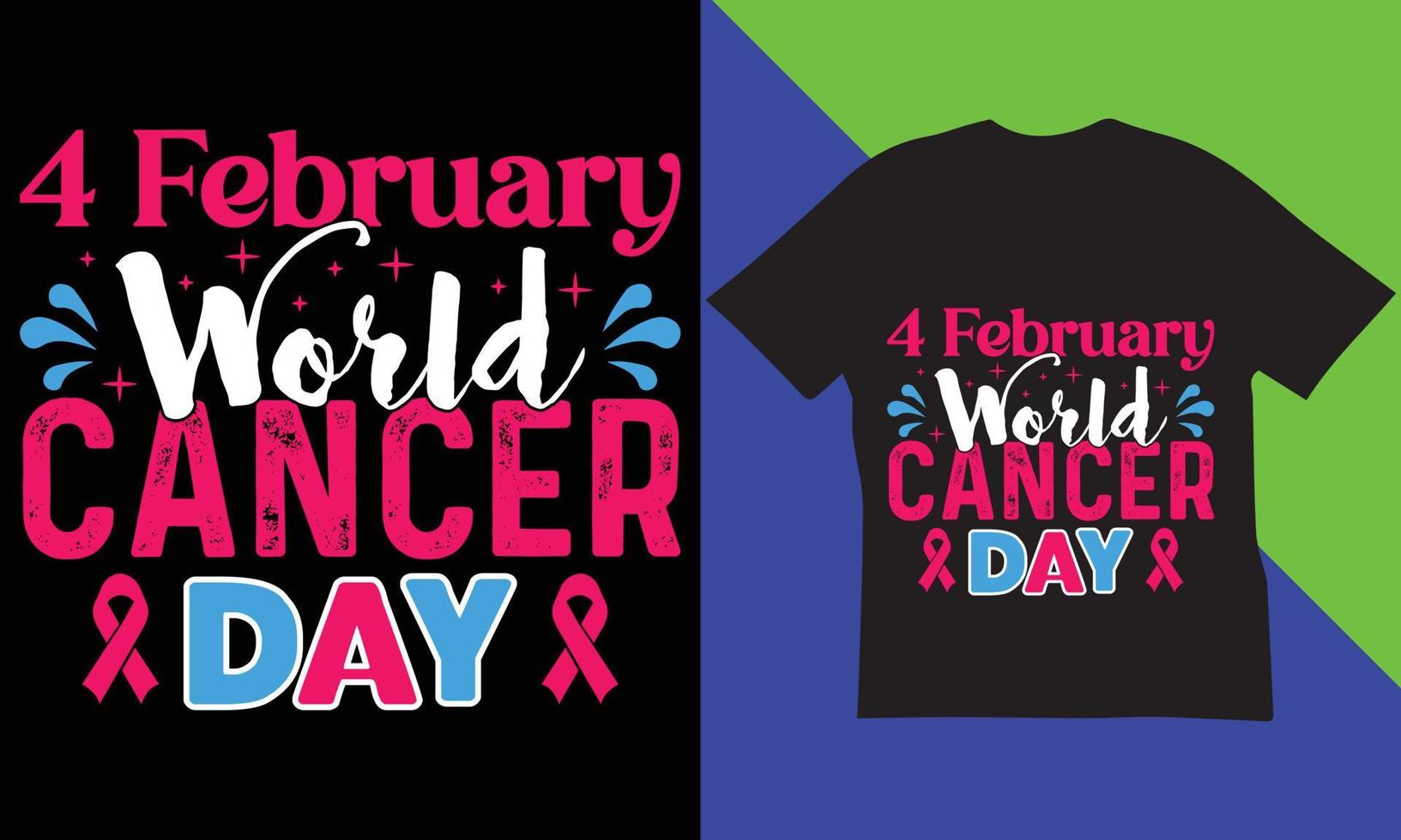 World Cancer Day T-Shirt Design. vector