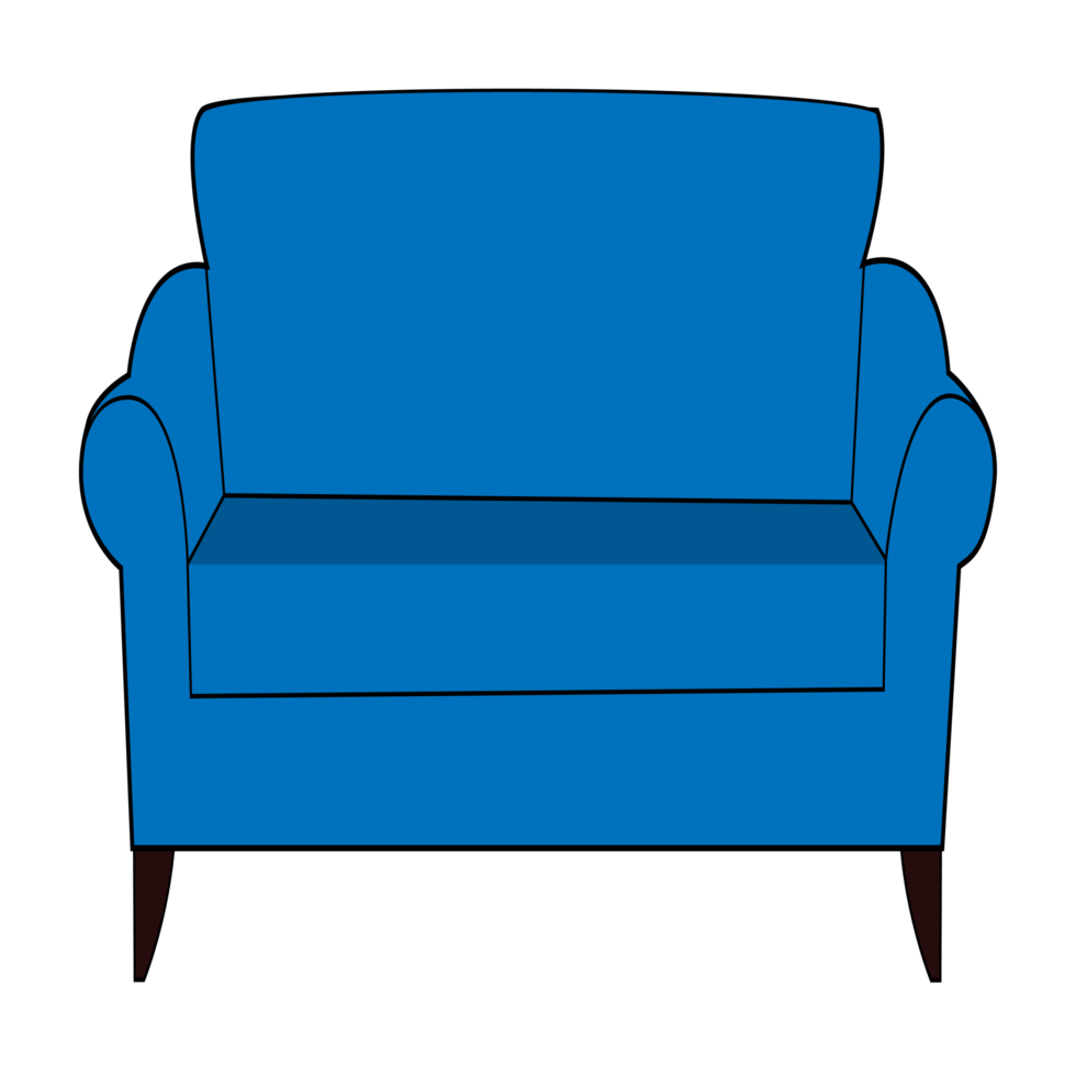 blu divano confortevole sedia decorazione png