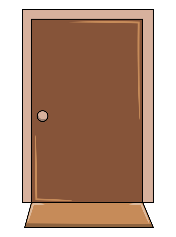 Brown Door House Door Room Building png