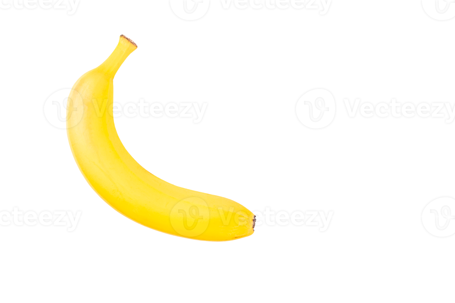 Banana. Juicy ripe yellow banana. Transparent background. PNG