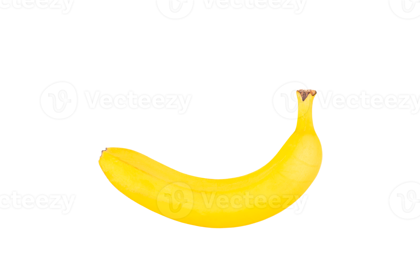 Banana. Juicy ripe yellow banana. Transparent background. PNG