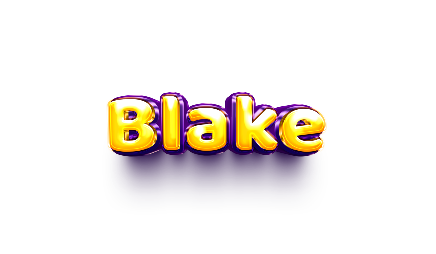 names of girls English helium balloon shiny celebration sticker 3d inflated  Blake png