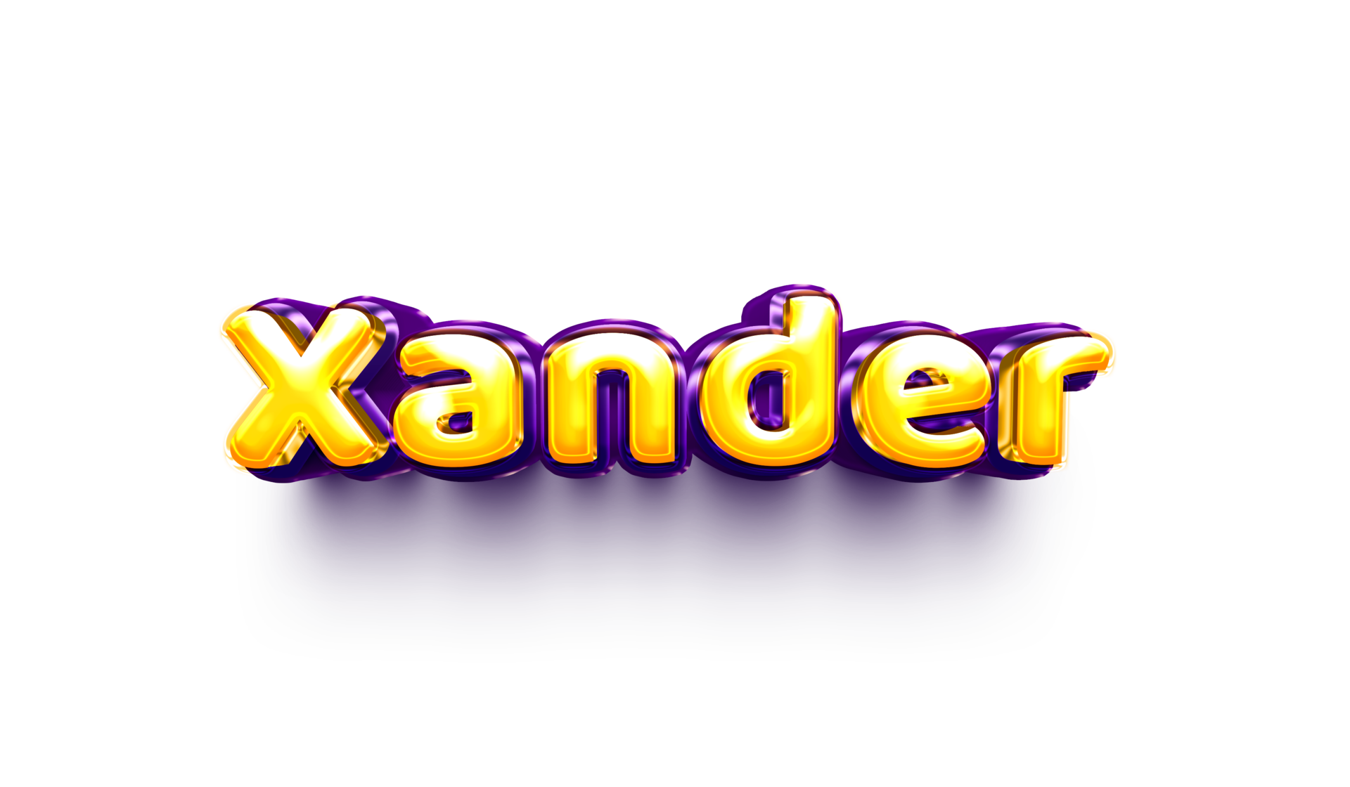 Free names helium balloon air shiny yellow baby new born font style 3d