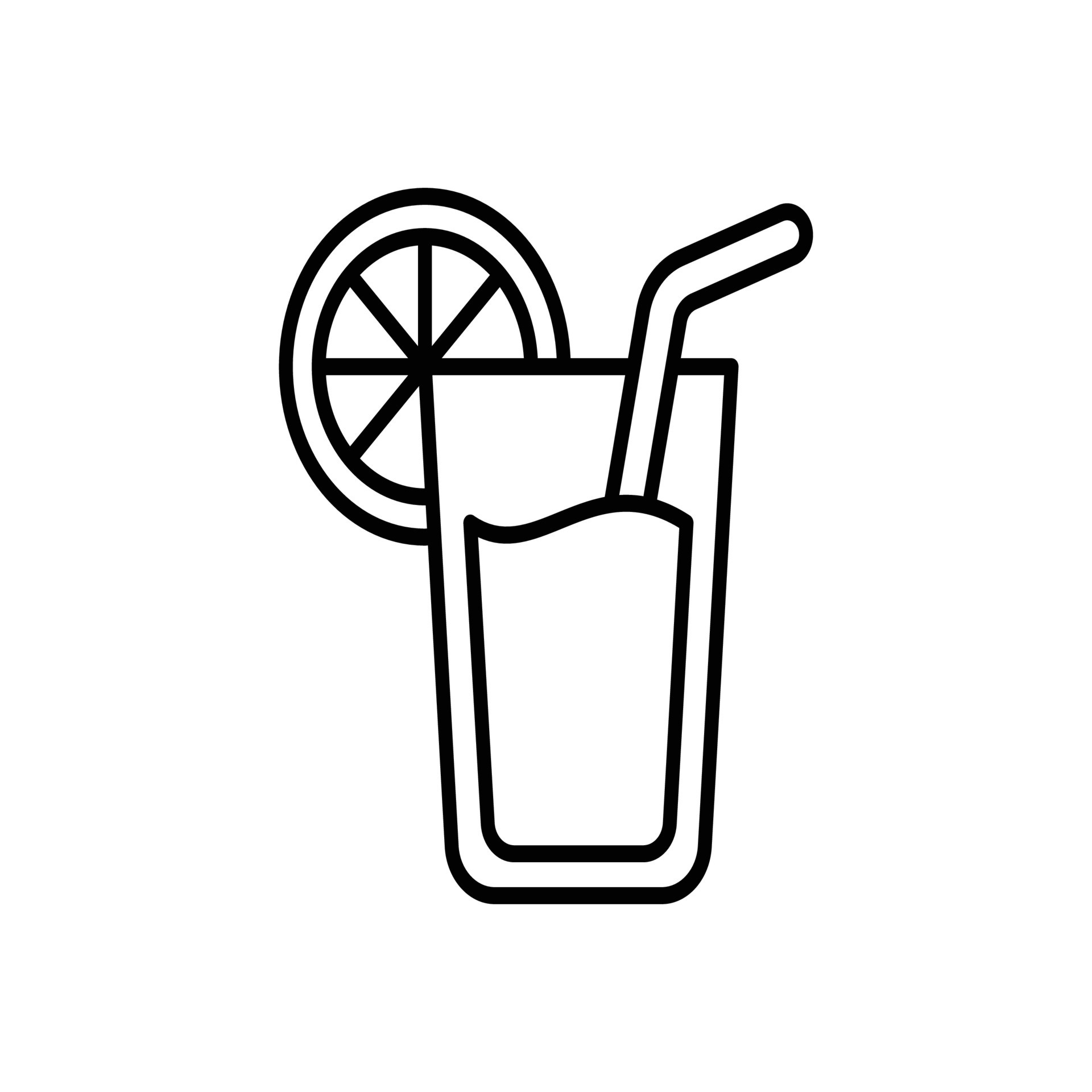 Juice vector outline icon with background style illustraion. Camping