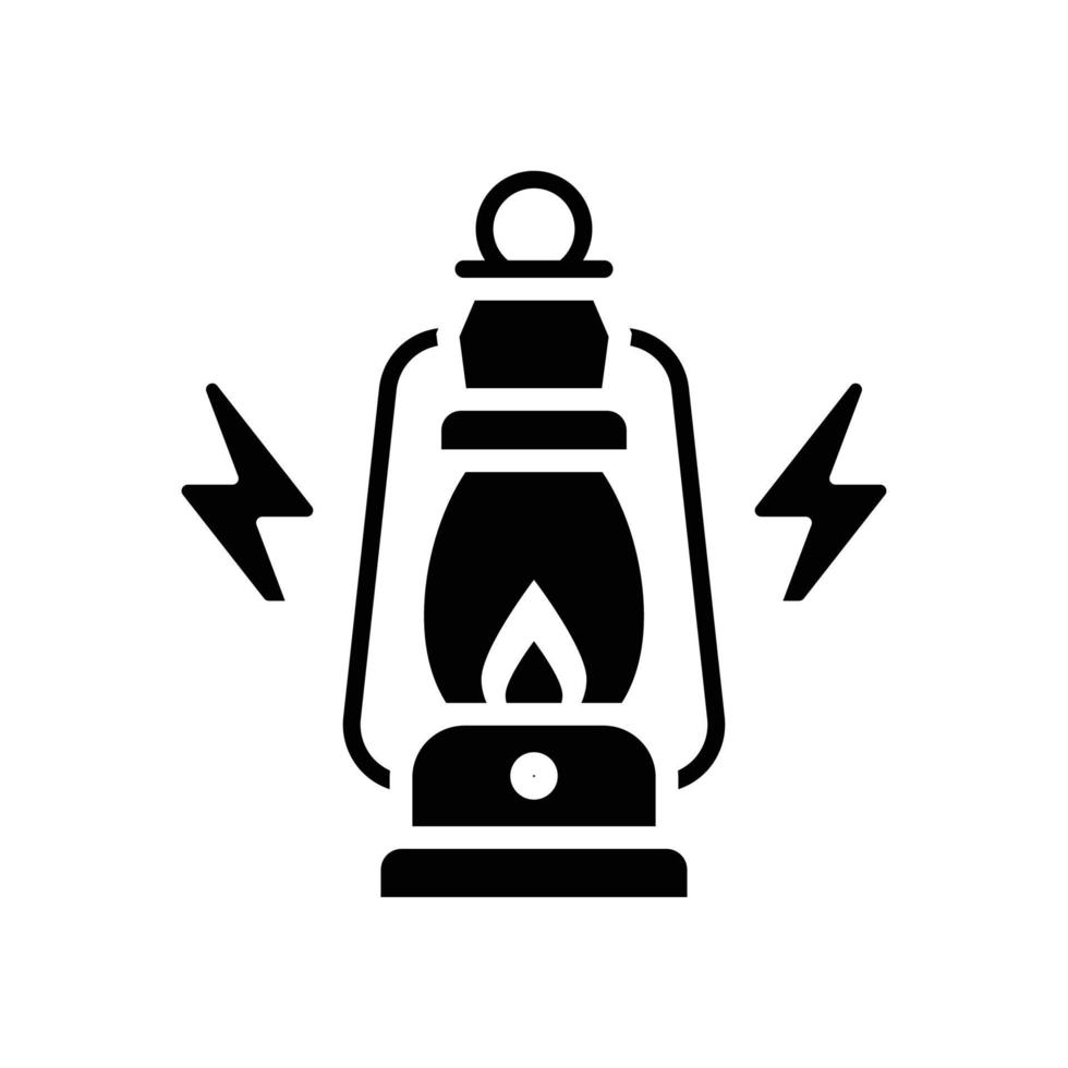 Lantern vector  Solid icon with background style illustraion. Camping and Outdoor symbol EPS 10 file