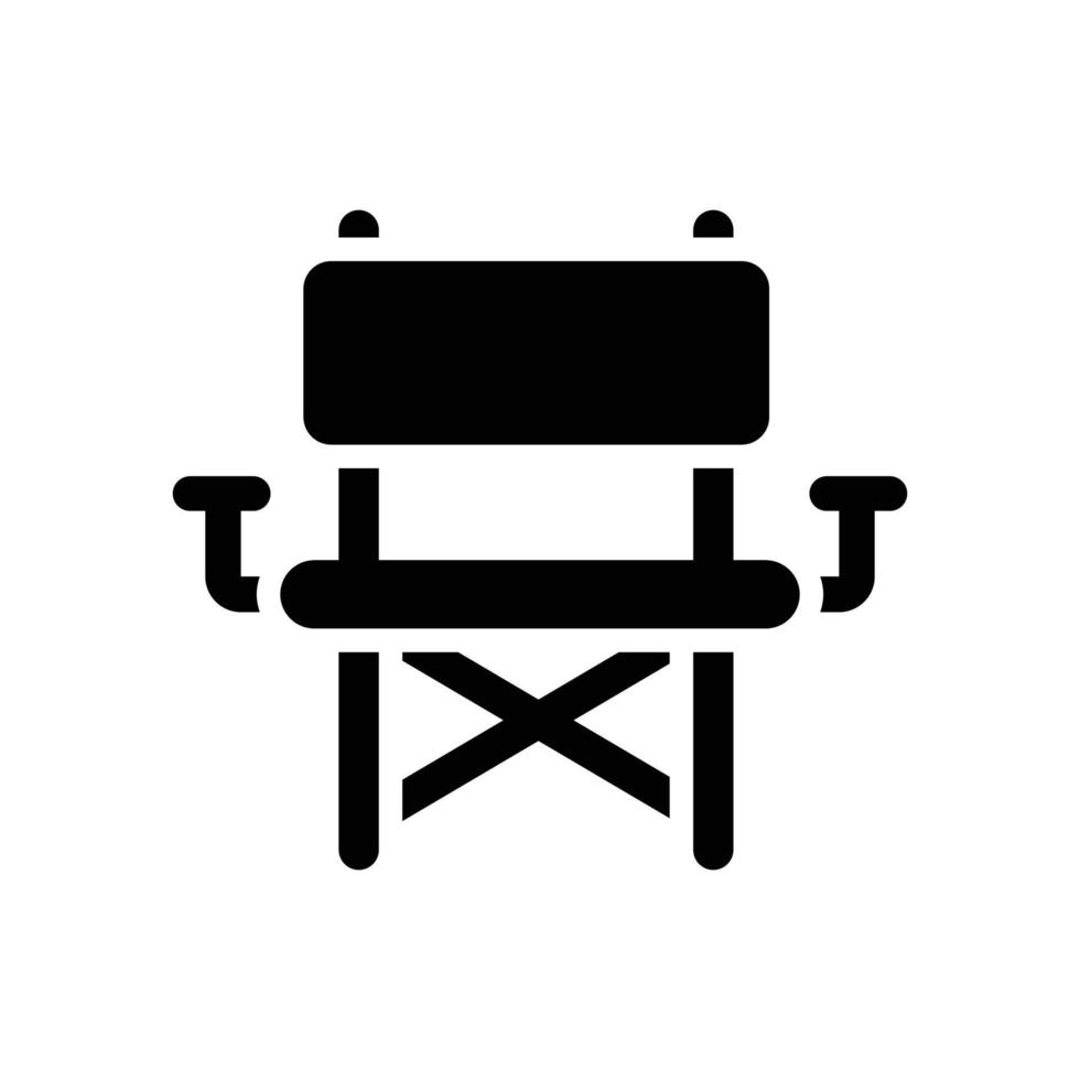 Chair vector  Solid icon with background style illustraion. Camping and Outdoor symbol EPS 10 file
