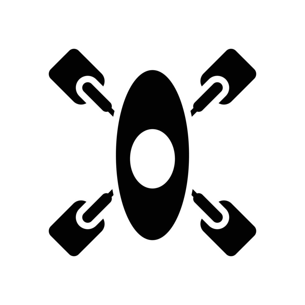 Canoe vector Solid icon with background style illustraion. Camping and Outdoor symbol EPS 10 file