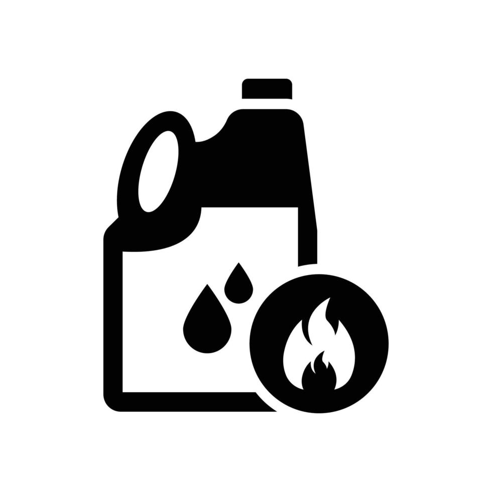 icono sólido de vector de combustible con ilustración de estilo de fondo. camping y símbolo al aire libre archivo eps 10