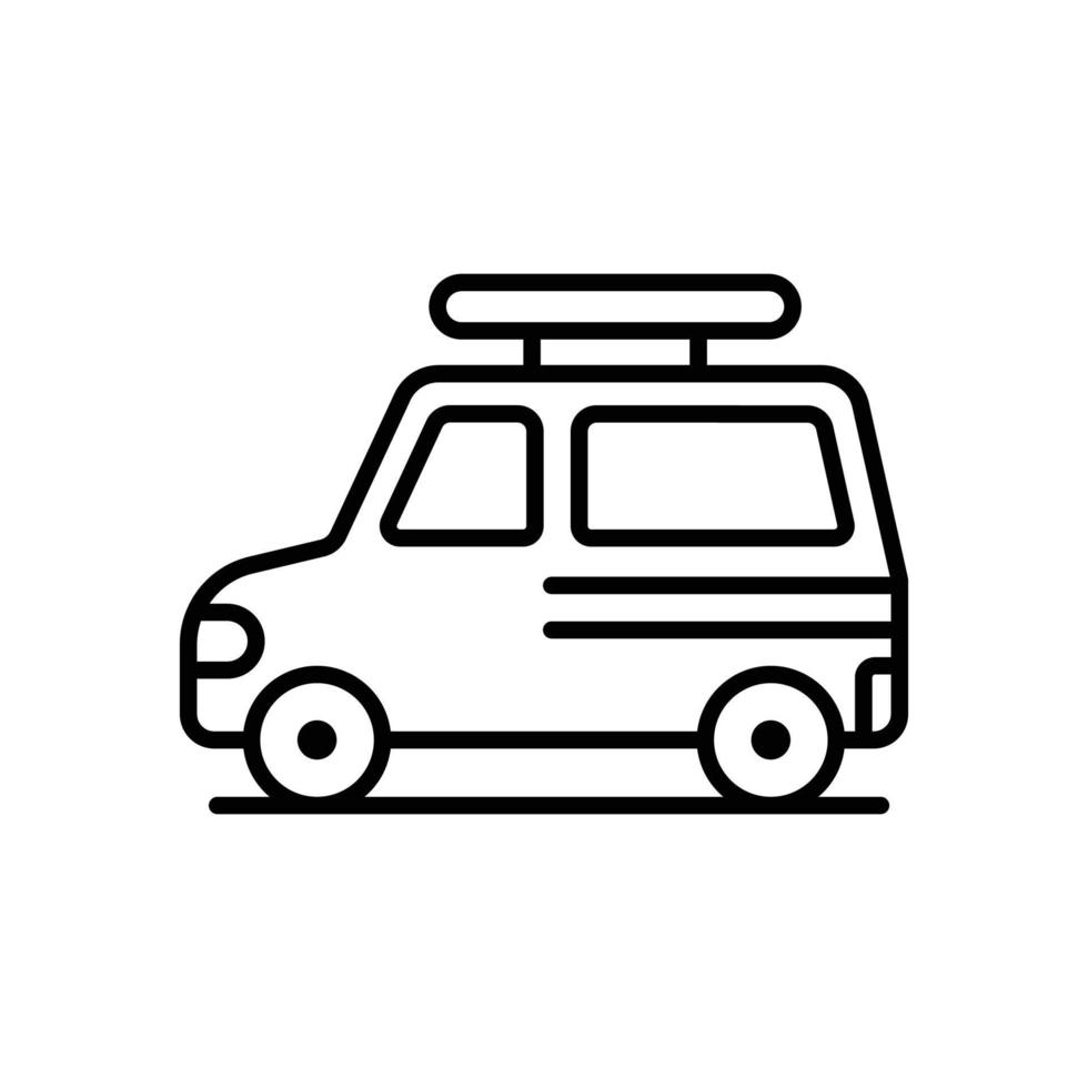 icono de contorno de vector de viaje con ilustración de estilo de fondo. camping y símbolo al aire libre archivo eps 10