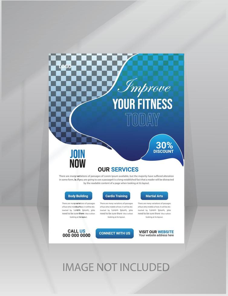 Fitness Gym Flyer template vector