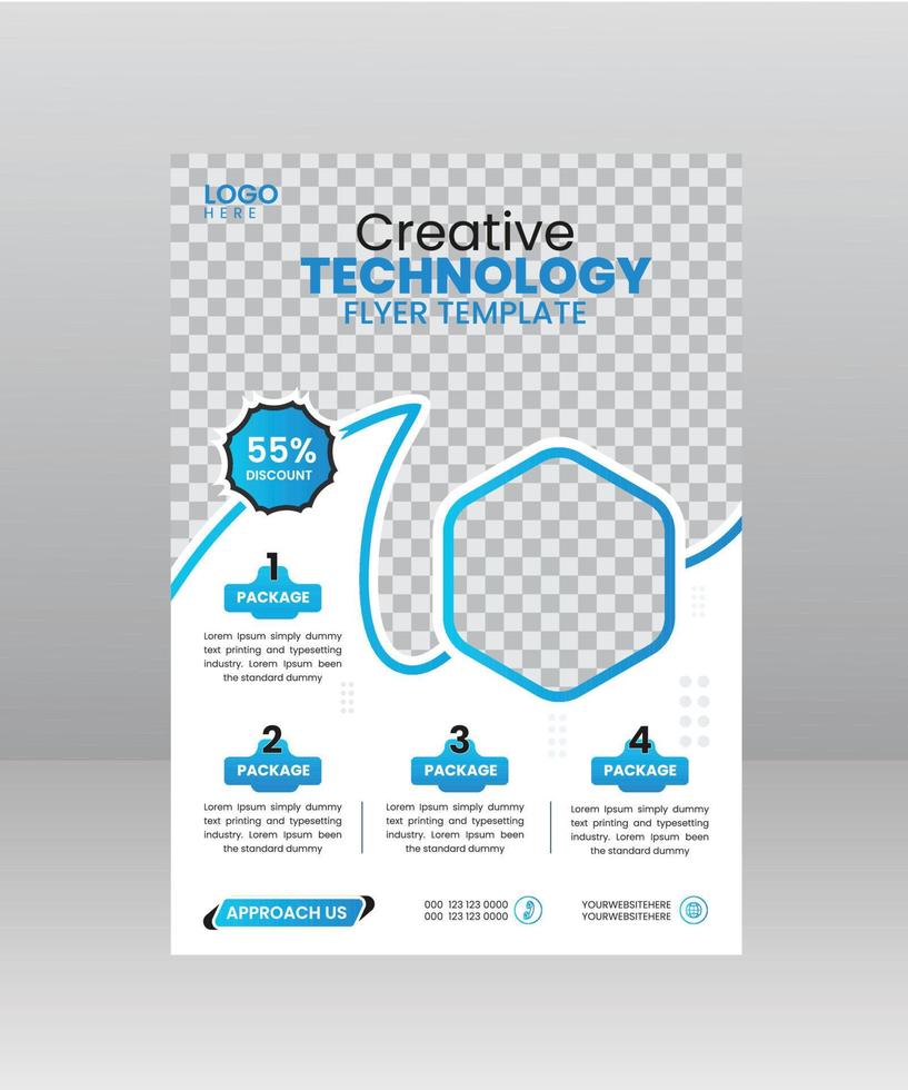 Creative Technology Flyer template vector