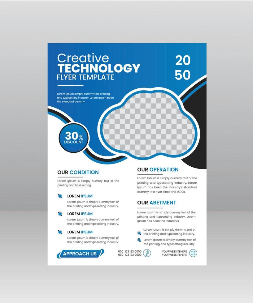 Creative Technology Flyer template vector