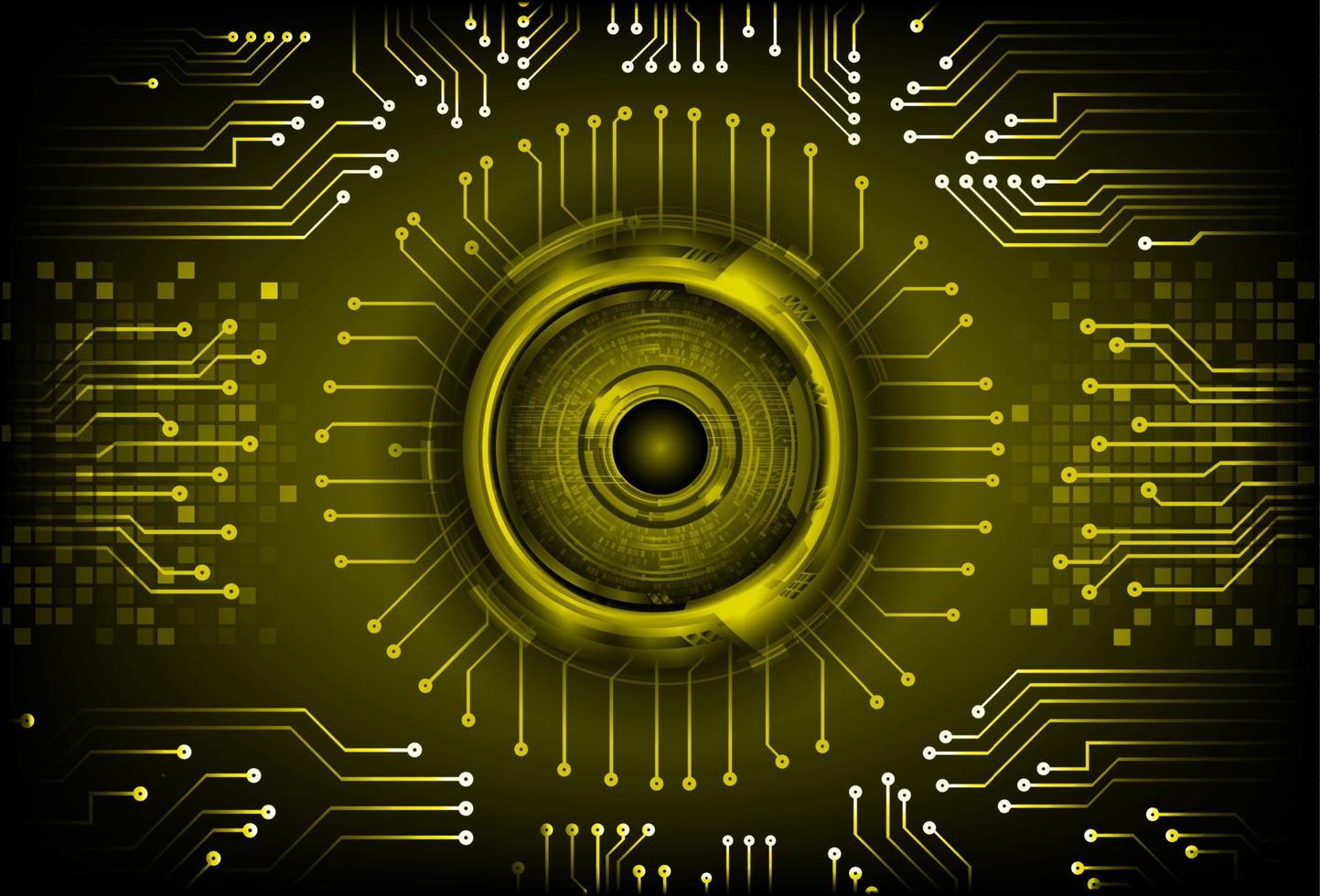 Modern Cybersecurity Technology Background with eye vector