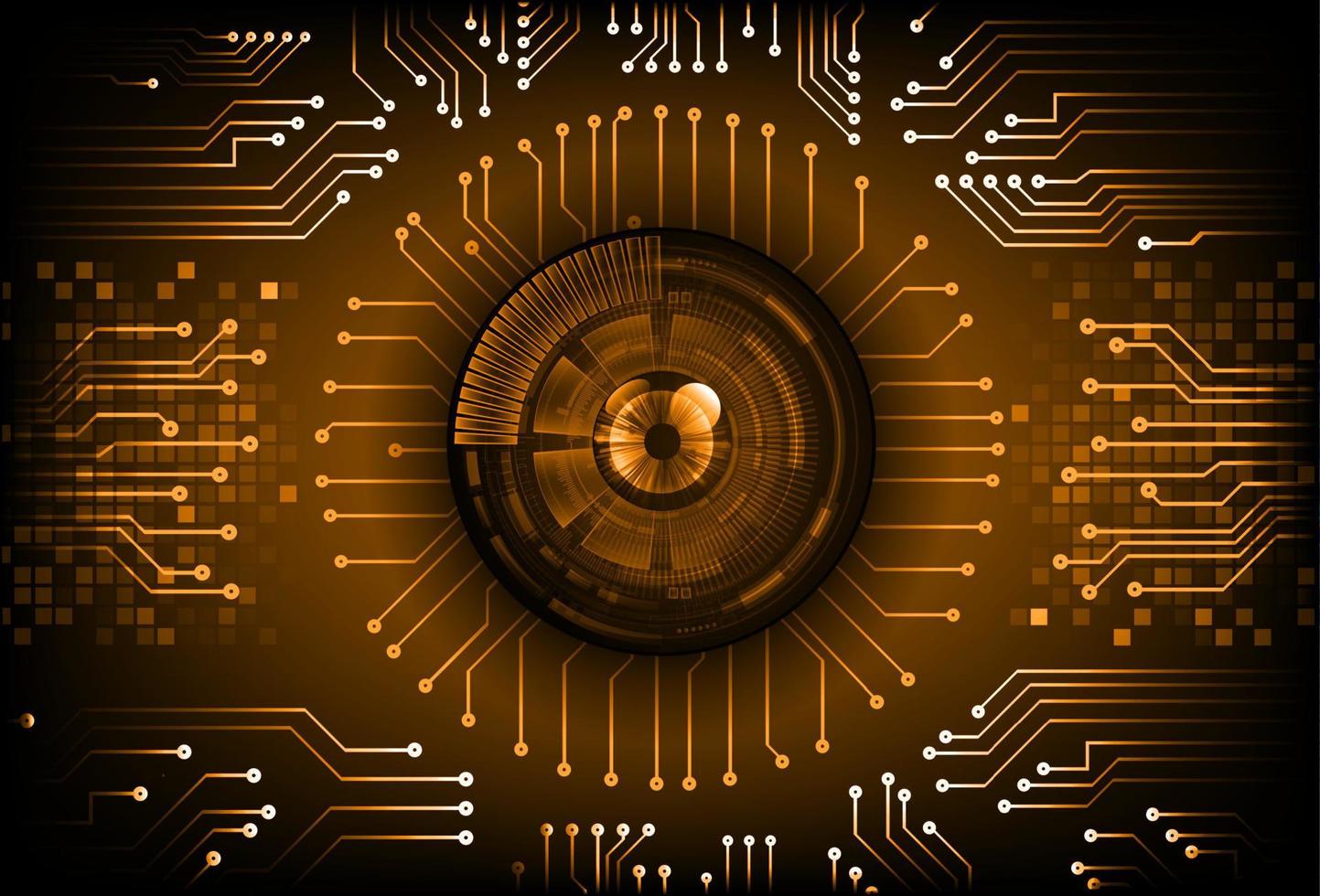 Modern Cybersecurity Technology Background with eye vector