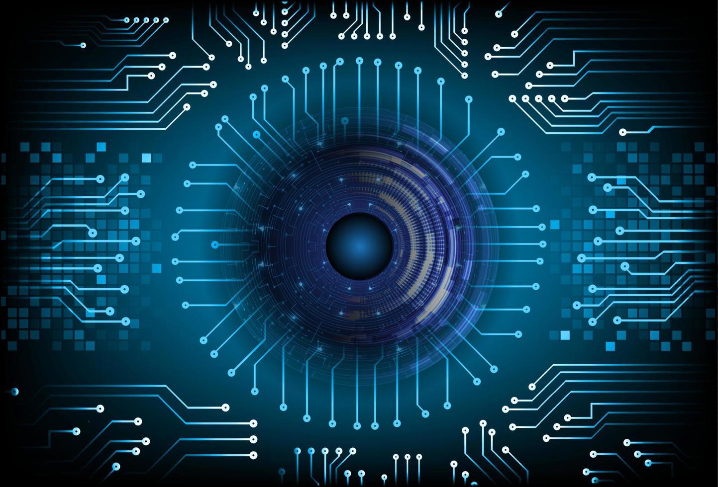 Modern Cybersecurity Technology Background with eye vector