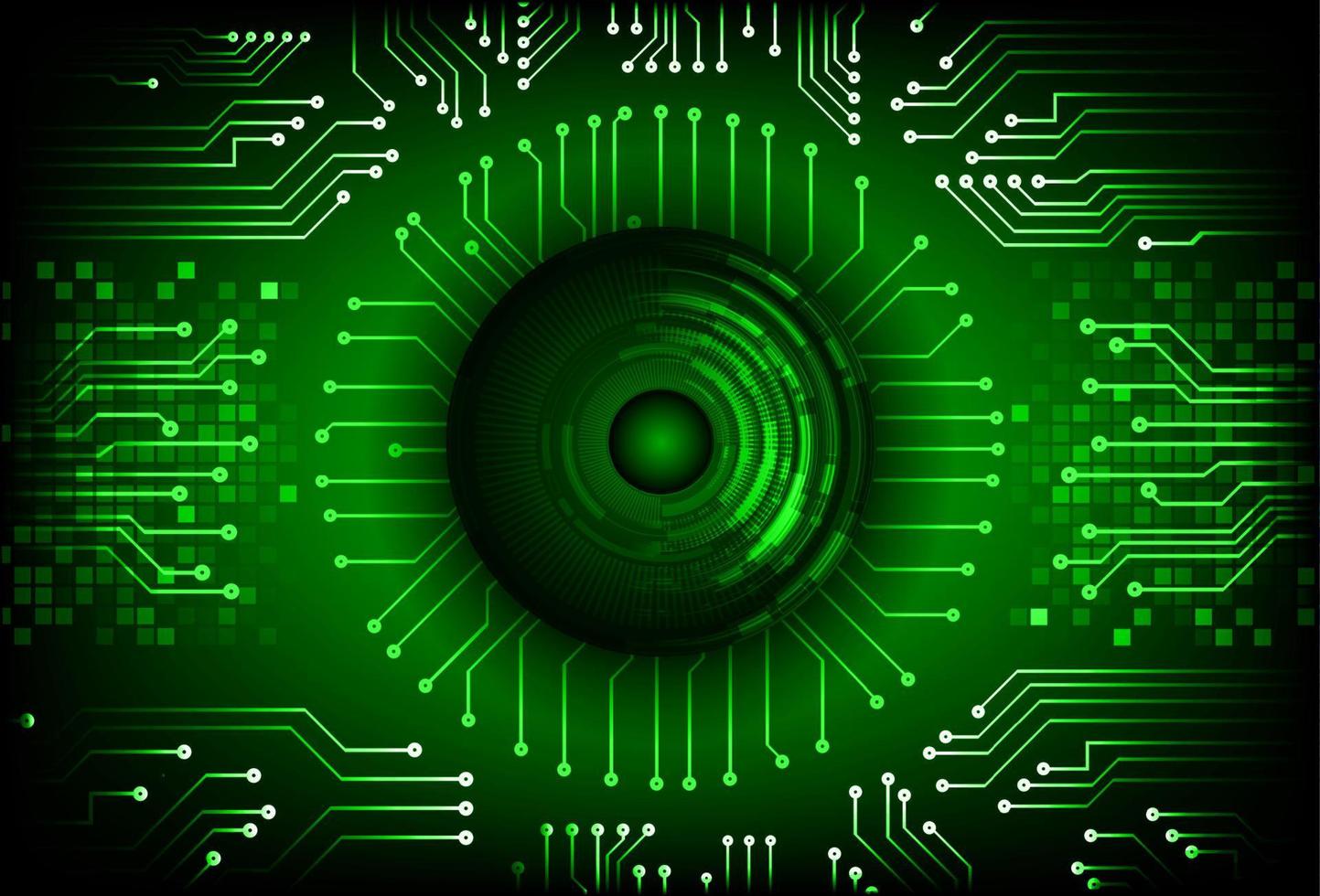 Modern Cybersecurity Technology Background with eye vector
