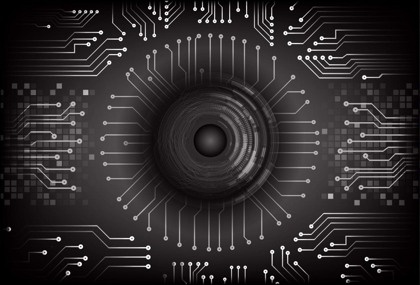 Modern Cybersecurity Technology Background with eye vector