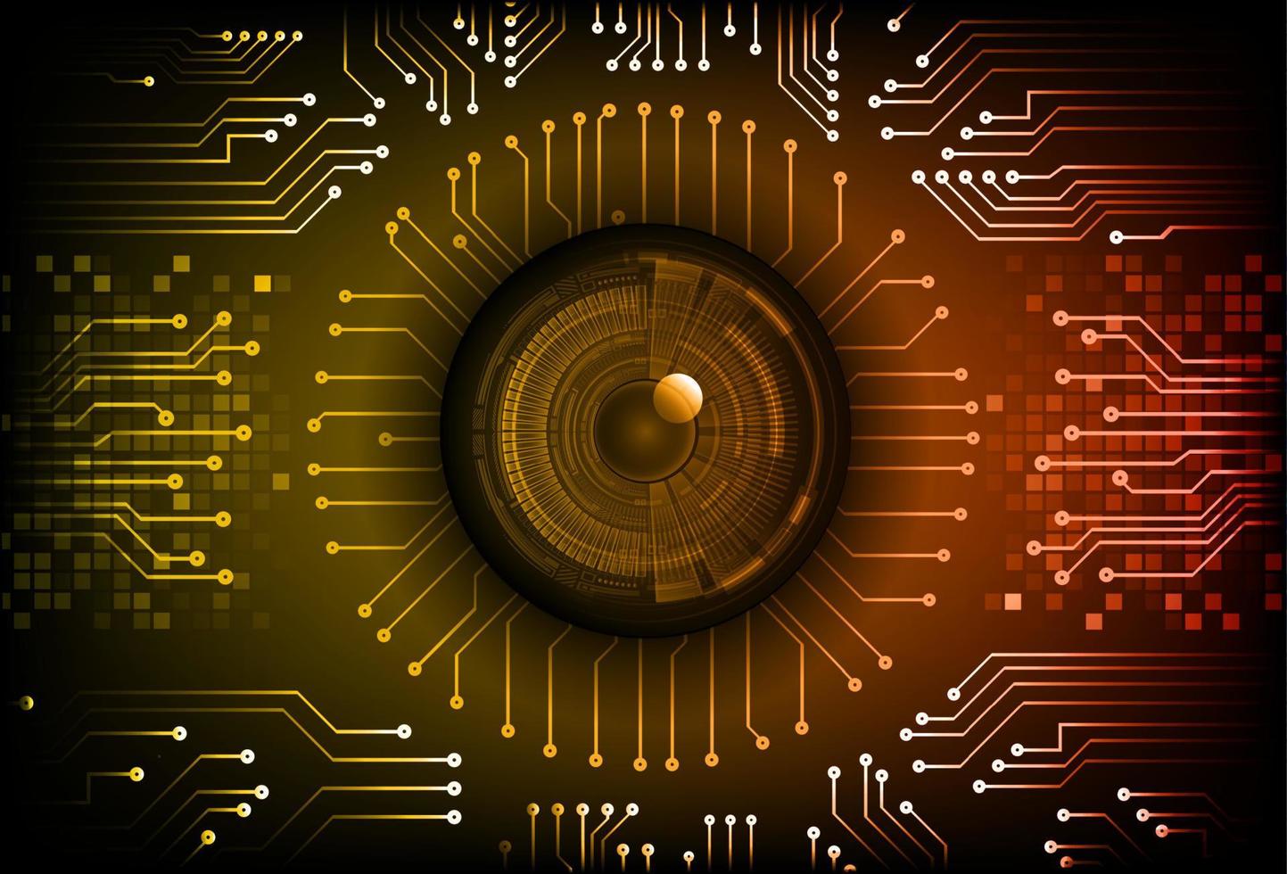 Modern Cybersecurity Technology Background with eye vector