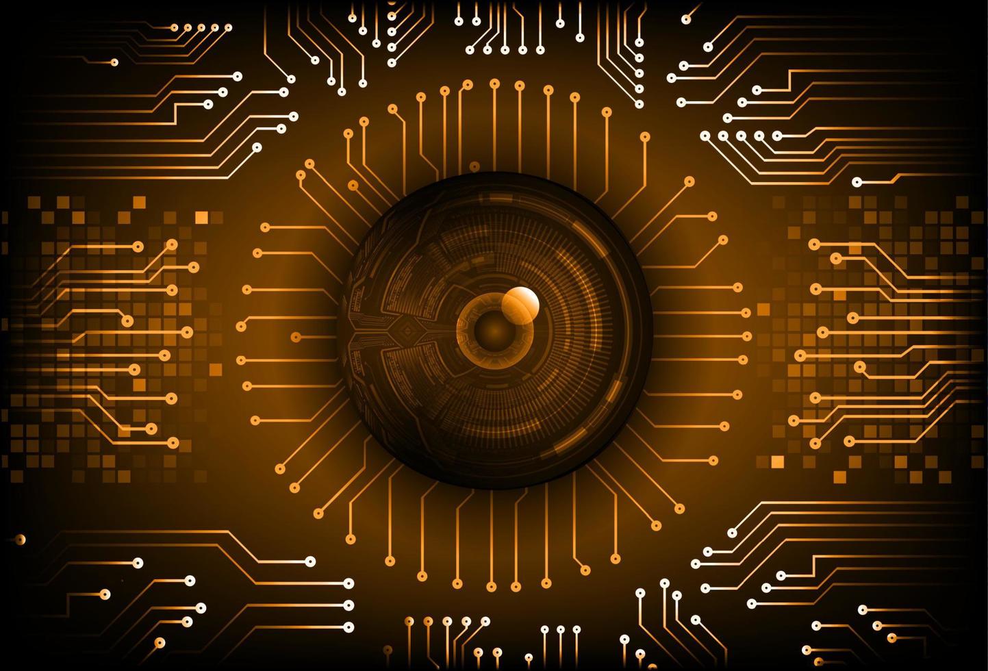 Modern Cybersecurity Technology Background with eye vector